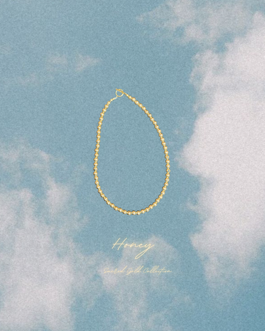 Sacred Gold Beaded Choker - The Honey