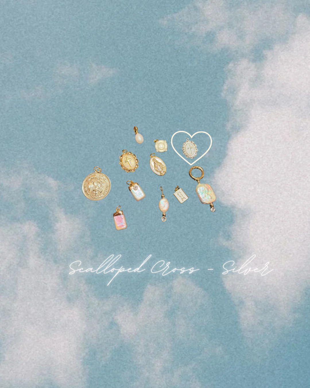 Silver Scalloped Cross