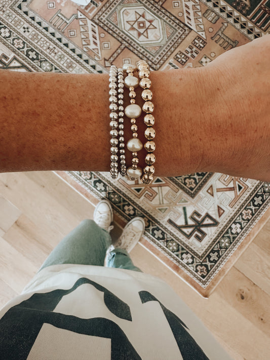 Single Gold Stacking Bracelet 6mm