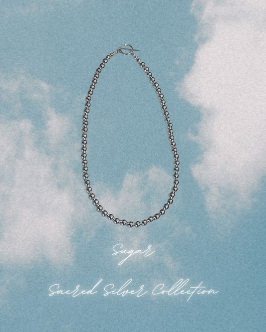 Sacred Silver Beaded Choker - The Sugar