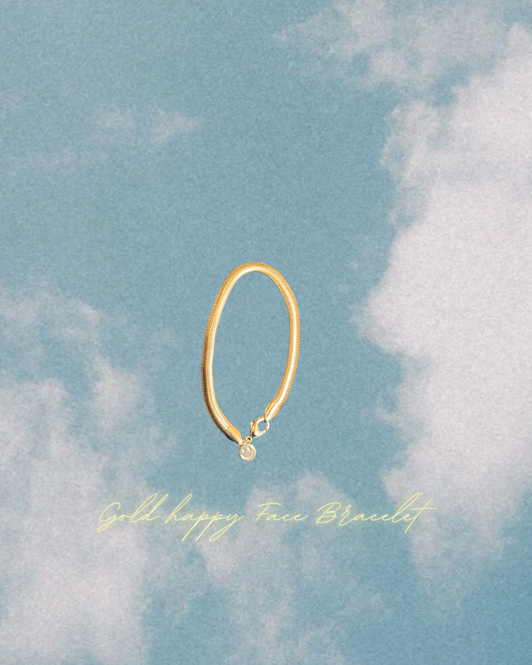 Gold Happy Face Bracelet