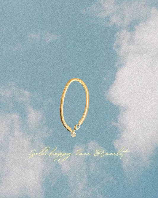 Gold Happy Face Bracelet