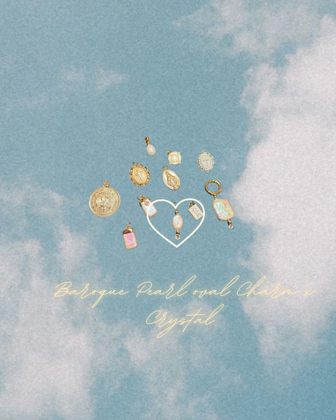 Oval Baroque Pearl Charm