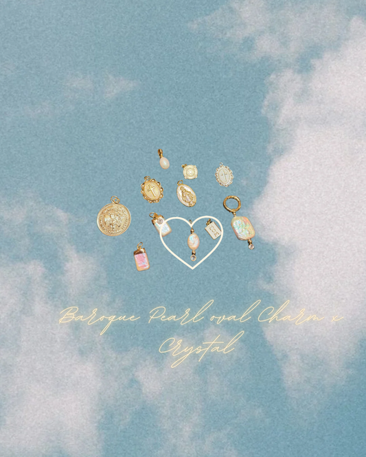 Oval Baroque Pearl Charm