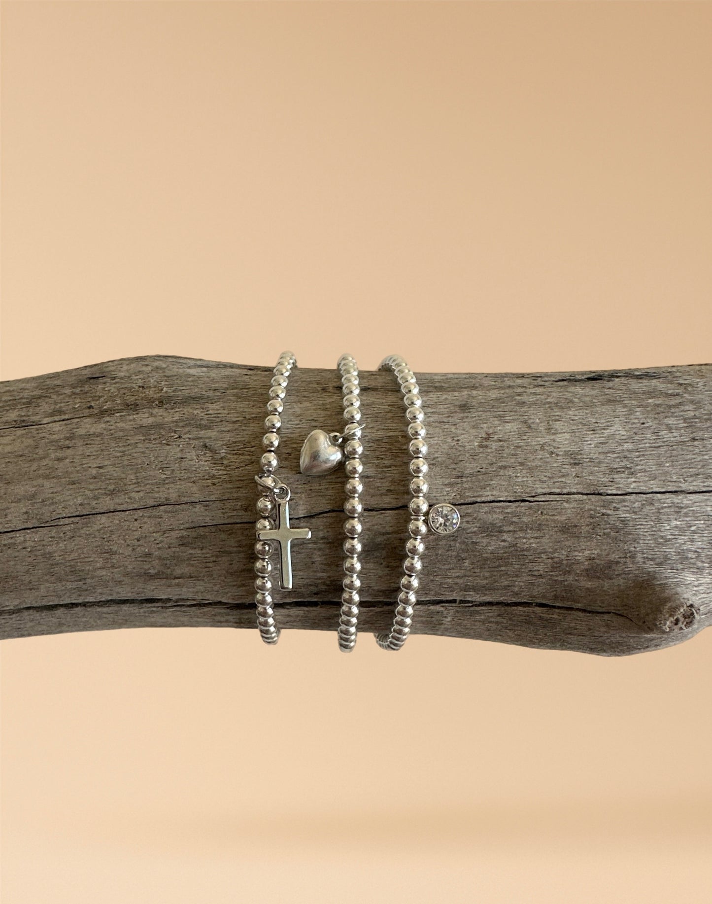 Silver Cross Charm Bracelet