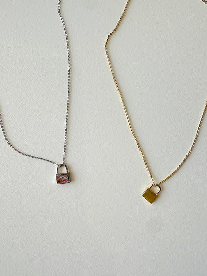 Lock Charm Adjustable Necklace