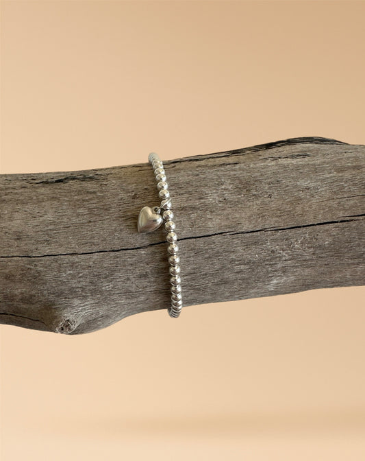 Silver Heart Charm Bracelet