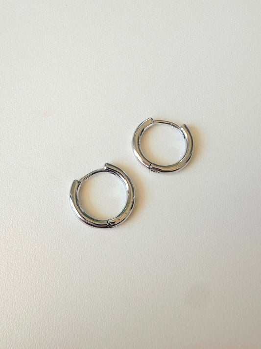 Large silver hoop