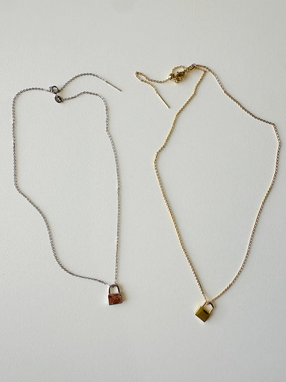 Lock Charm Adjustable Necklace