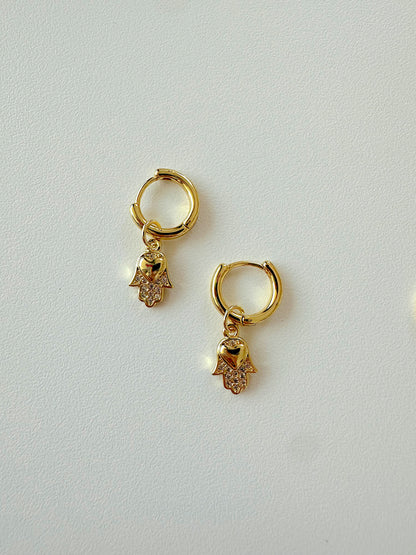 Hamsa & Star Earrings