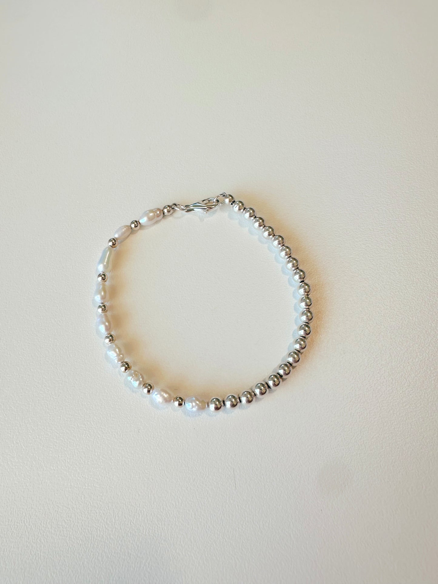 Half pearl half gold/silver Bracelet