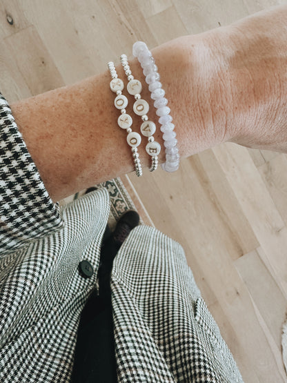 Silver Love Letter Bracelet