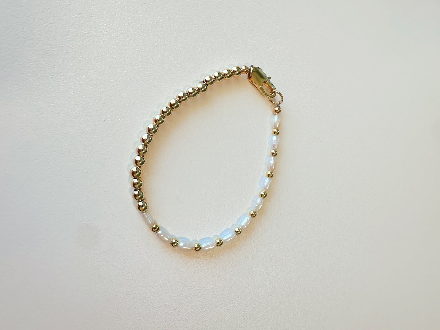 Half pearl half gold/silver Bracelet