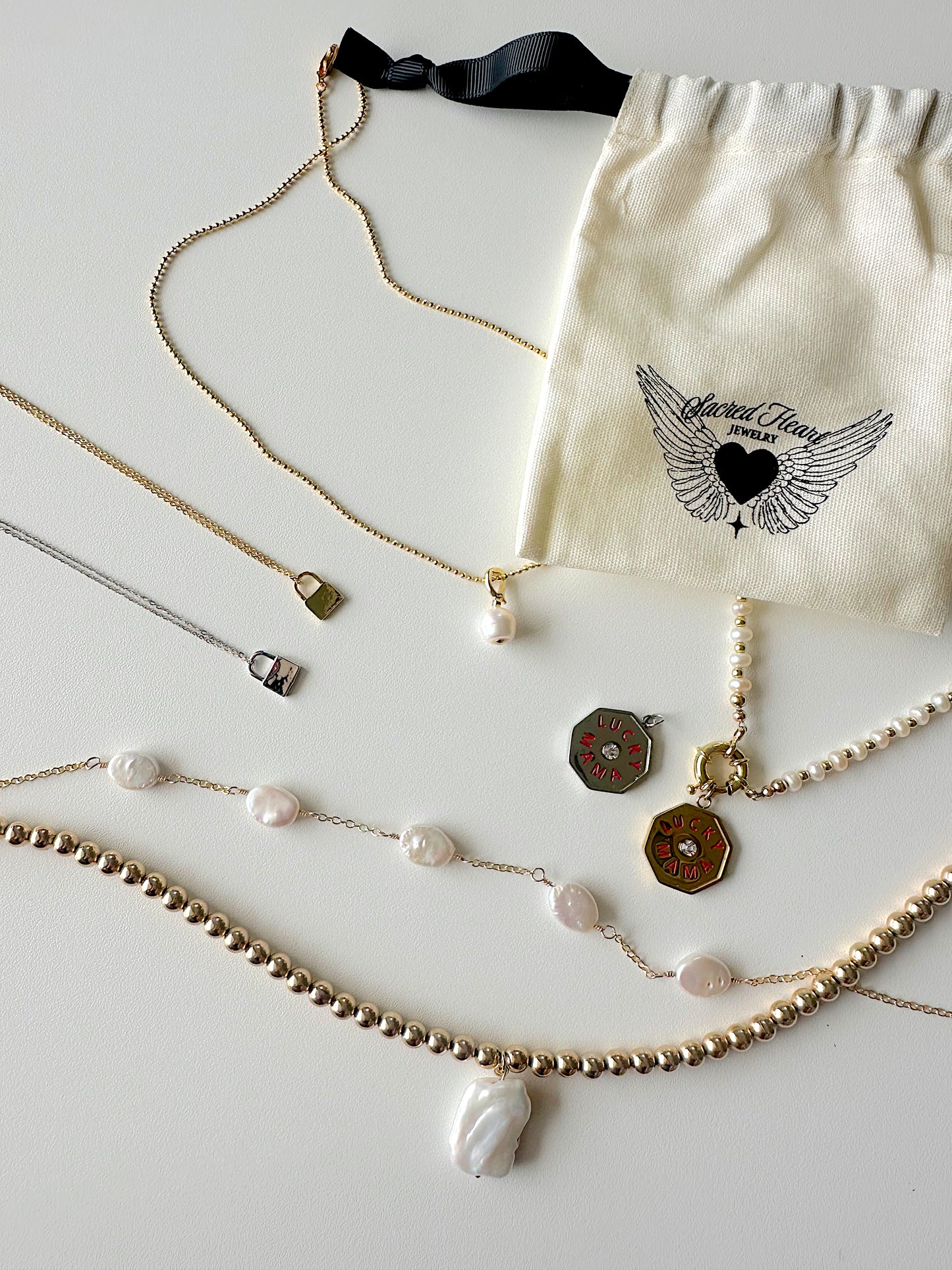 Lock Charm Adjustable Necklace