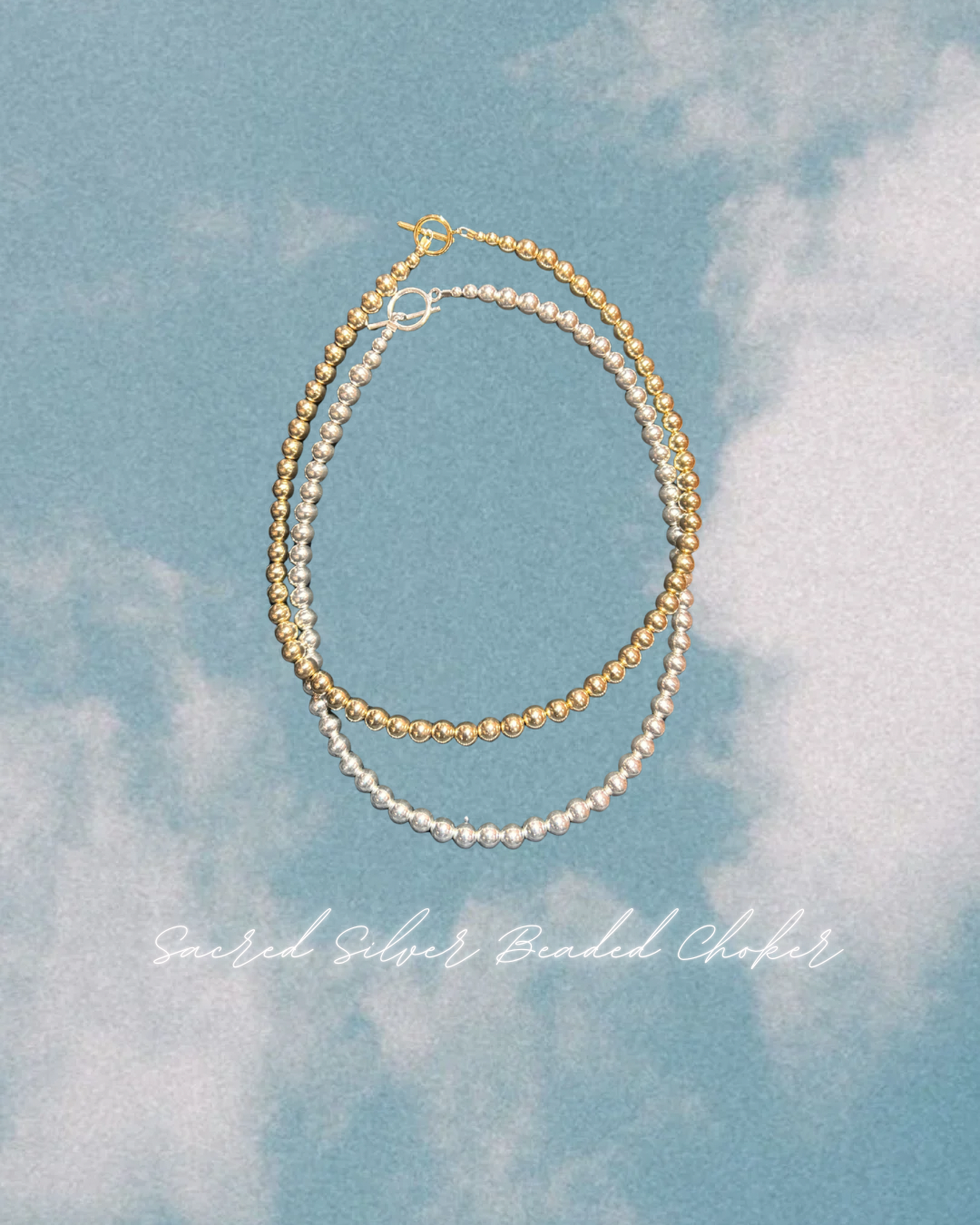 Sacred Silver Beaded Choker - The Sugar