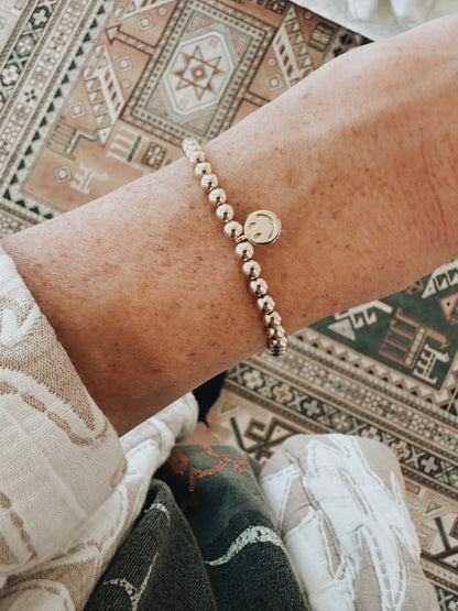Gold Smiley Charm Stacker