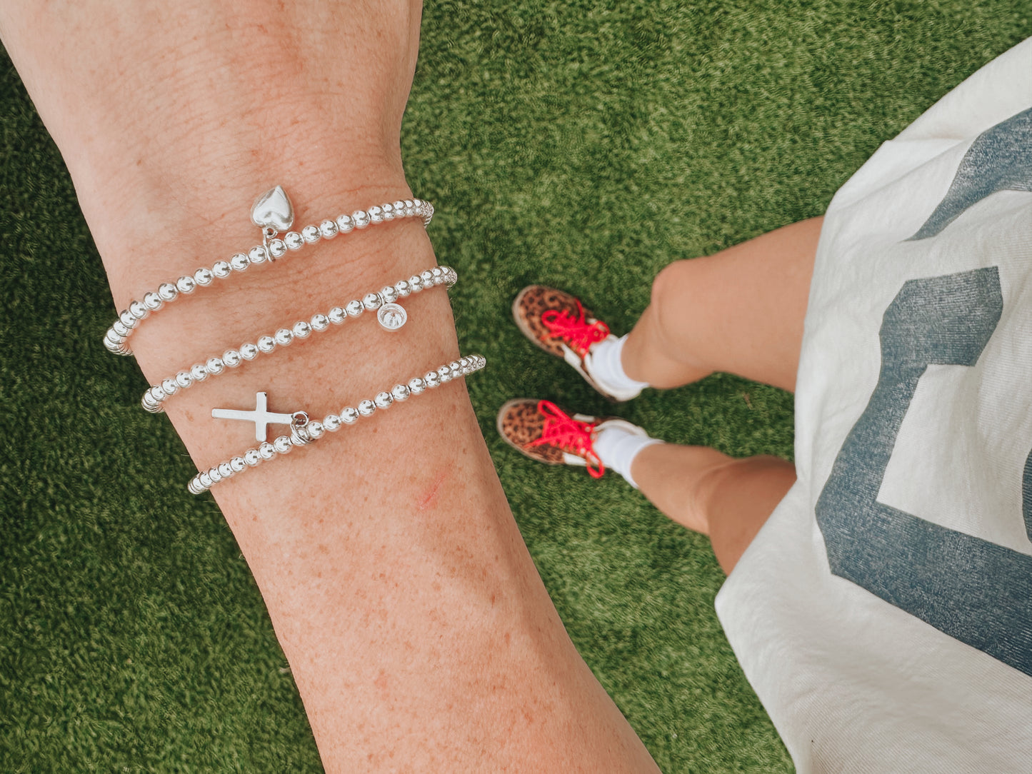 Silver Heart Charm Bracelet