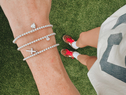 Silver Heart Charm Bracelet