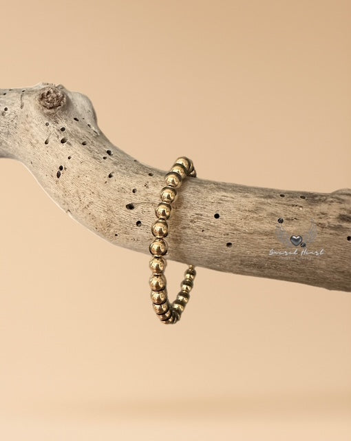 Single Gold Stacking Bracelet 6mm